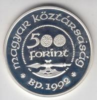 1992. 500Ft Ag "Szent László" T:PP Dísztokban és sorszámozott tanúsítvánnyal!
