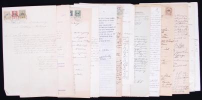 cca 1880-1920 20db vegyes magyar okmány