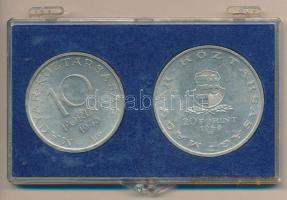 1948. 10Ft Ag "Széchenyi" + 20Ft Ag "Táncsics" T:1- MNB plasztiktokban (sérült)