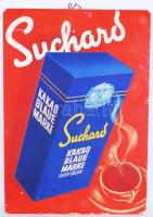 cca 1940 Suchard Kakao blaue Marke, karton reklámtábla, 48x33,5cm