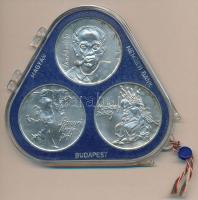 1976. 200Ft Ag 3klf db "Festők I. / Derkovits, Szinyei, Munkácsi" sor T:BU Eredeti plombált MNB tokban!