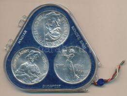 1977. 200Ft Ag 3klf db "Festők II. / Mányoki, Rippl-Rónai, Csontváry" sor T:BU eredeti plombált MNB tokban!