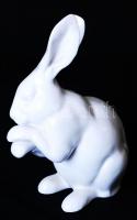 Herendi nyuszi, fehér mázas, jelzett, hibátlan, m:14 cm / Herend white rabbit