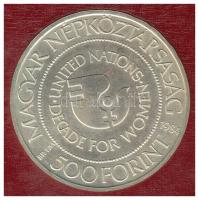 1984. 500Ft Ag "Nők évtizede" T:BU Eredeti tokban, tanúsítvánnyal!