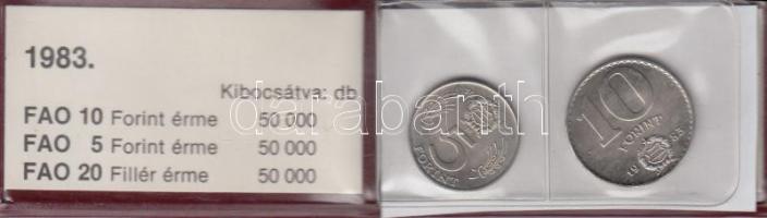 1983. 20f + 5Ft + 10Ft "FAO" sor T:BU Eredeti plasztikcsomagolásban, tanúsítvánnyal!