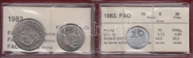 1983. 20f + 5Ft + 10Ft "FAO" sor T:BU Eredeti plasztikcsomagolásban, tanúsítvánnyal!