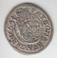 1664K-B Denár Ag "I. Lipót" körirat: "PATRONA HVNGARI / LEOP.D.G.R.I.S.A.G.H.E.REX +" T:2 Huszár 1506.,Unger II.: 1110.