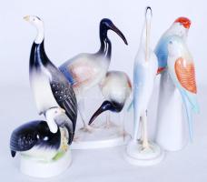 Hollóházi madár tétel, kézzel festettek, jelzettek, hibátlanok, m:18-20cm / Hollohaza porcelain birds
