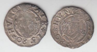 1580K-B Denár Ag "Rudolf" (2x) T:2-,3 Huszár 1059., Unger II 811.a