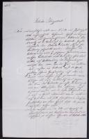 1844 A Budai királyi egyetemi nyomda igazgatójának Tressinszky Ferencnek saját kézzel aláírt levele, viaszpecséttel