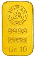 Argor S.A. - Chiasso DN. Befektetési aranytömb (10g/0.999) T:P