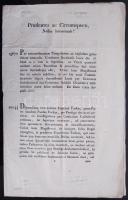 1813 Helytartótanácsi levél Brunswick József országbíró, Pécsy István író saját kezű aláírásával / Ex offo letter of the Governing Council with autograph signatures