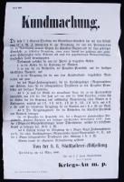 1860 Poszony: fölkataszteri hirdetmény poster / Land-cataster announcement poster 29x44 cm