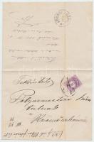 1881 Meghívó a Barsmegyei Gazdasági egylet közgyűlésére, nyomtatványként elküldve