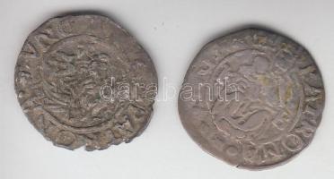 1571KB/1575KB Denár Ag "Miksa" (2x) T:2-,3 Huszár 992., Unger II 766.a