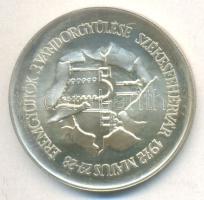 Csíkszentmihályi Róbert (1940-) / ÁPV 1972. "MÉE III. Vándorgyűlése Székesfehérvár" Ag emlékérem (24.82g/0.800/42.5mm) T:1-