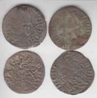 1468-1489. 4db klf Denár Ag "I. Mátyás" T:3,3-
