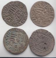 1468-1489. 4db klf Denár Ag "I. Mátyás" T:3,3-