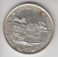 Bognár György (1944-) / ÁPV 1984. "MÉE XIV. Vándorgyűlése Gyöngyös / Gyöngyös alapításának 650. évfordulója" Ag emlékérem (42.1g/0.640/42.5mm) T:1