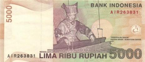 Indonézia 2000.1000R + 2001. 5000R T:I
Indonesia 2000. 1000 Rupiah + 2001. 5000 Rupiah C:Unc
