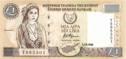 Ciprus 1998.12.1. 1Ł T:I Cyprus 1998.1.12. 1 Pound C:Unc