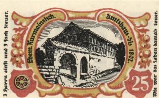 6db vegyes helyi pénz, német, francia és szlovén városokból T:vegyes
6 different local money from Ge...