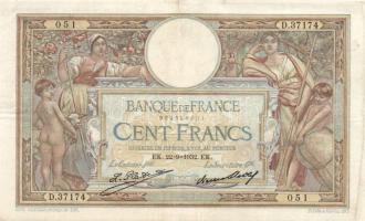 Franciaország 1932. 100Fr  T:III France 1932. 100Fr C:F