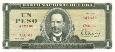 Kuba 1982. 1P T:II + Mexikó 1970. 5P T:I Cuba 1982. 1 Peso C:XF + Mexico 1970 5 Pesos C:Unc