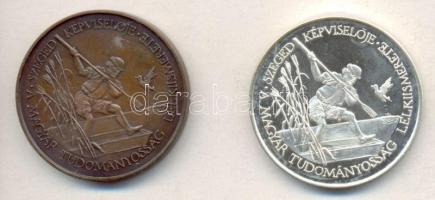 Lapis András (1942-) / Szabó Géza (1939-) 1987. "MÉE Szeged / Herman Ottó" Ag + Br emlékér...