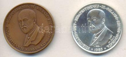 Kelemen Kristóf (1922-) 1985. "MÉE Budapest / Pázmány Péter - Eötvös Lóránd" Ag + Br emlék...