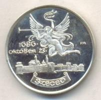 Fritz Mihály (1947-) 1986. "MÉE Szeged / Szeged felszabadítása a török elől" Ag emlékérem (35.46g/42.5mm) T:PP