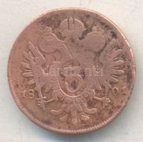 Ausztria 1801F 3Kr Cu T:3,3- Austria 1801F 3 Kreuzer Cu C:F,VG