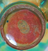 Zsolnay zöld eozin mázas váza, jelzett, hibátlan, m:12 cm/ Zsolnay eosin vase