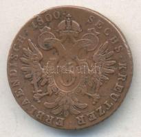 Ausztria 1800F 6Kr Cu T:2- Austria 1800F 6 Kreuzer Cu C:VF