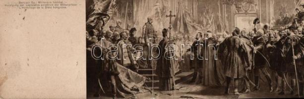 Benczúr Gyula: Millenáris hódolat, panoramacard (b)