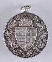 1929. Magyar Háborús Emlékérem kardokkal,sisakkal "Pro Deo et Patria" ezüstözött Br kitünt...