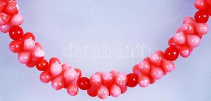 Korall nyaklánc ezüst (Ag) szerelékkel / 
Red coral necklace with silver accessories, 42cm