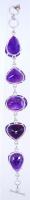 Ezüst (Ag) karkötő nagyméretű ametisztekkel / 
Silver bracelet with large amethyst stones, 19cm, br:...