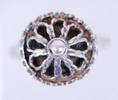 Régi, kupolás ezüst (Ag) gyűrű / 
Vintage silver ring, s: 57, 5gr