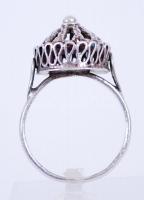 Régi, kupolás ezüst (Ag) gyűrű / 
Vintage silver ring, s: 57, 5gr