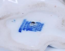 Zsolnay kézzel festett porcelán nyuszi, hibátlan, jelzett / Zsolnay chinaware figure 7 cm