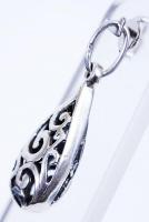 Szecessziós stílusú áttört ezüst (Ag) medál / 
Pierced silver pendant in art nouveau style, 3,5cm, 2...