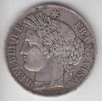 Franciaország / Második Köztársaság 1849A 5Fr Ag "Liberty" Párizs (24.85g) T:2- France / Second Republic 1849A 5 Francs Ag "Liberty" Paris (24.85g) C:VF