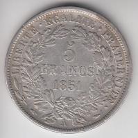 Franciaország / Második Köztársaság 1851A 5Fr Ag "Liberty" Párizs (24.89g) T:2,2-
France /...