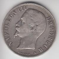 Franciaország / Második Birodalom 1856A 5Fr Ag "III. Napóleon" Párizs (24.74g) T:3 France / Second Empire 1856A 5 Francs Ag "Napoleon III" Paris (24.74g) C:F