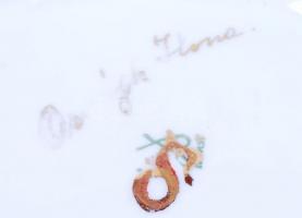 Drasche porcelán bonbonier, jelzett, hibátlan, matricás / Chinaware bonbonier 13 cm