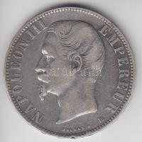 Franciaország / Második Birodalom 1855BB 5Fr Ag "III. Napóleon" Strasbourg (24.89g) T:3 France / Second Empire 1855BB 5 Francs Ag "Napoleon III" Strasbourg (24.89g) C:F