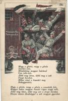 WWI Hungarian soldiers are travelling to Petrograd, military propaganda, s: Weiss Antal (b)