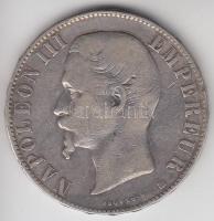 Franciaország / Második Birodalom 1856BB 5Fr Ag "III. Napóleon" Strasbourg (24.72g) T:2-,3 France / Second Empire 1856BB 5 Francs Ag "Napoleon III" Strasbourg (24.72g) C:VF,F