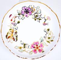 Kézzel festett Zsolnay porcelán tálka / Hand-painted chinaware plate, d: 12 cm